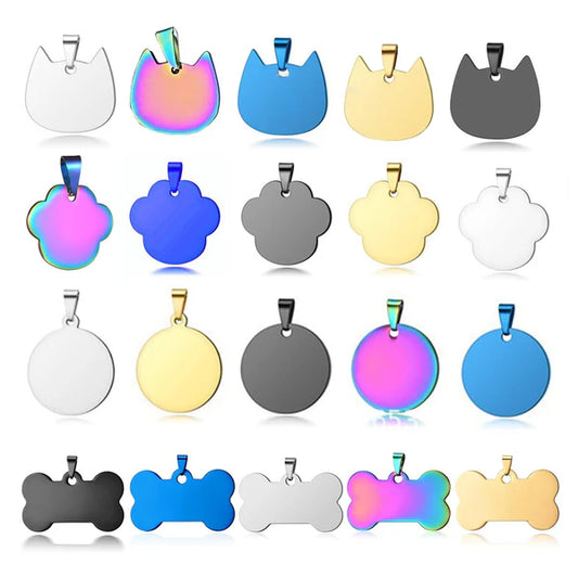 20 Pcs Pet Blank Metal Tags for Laser Engraver